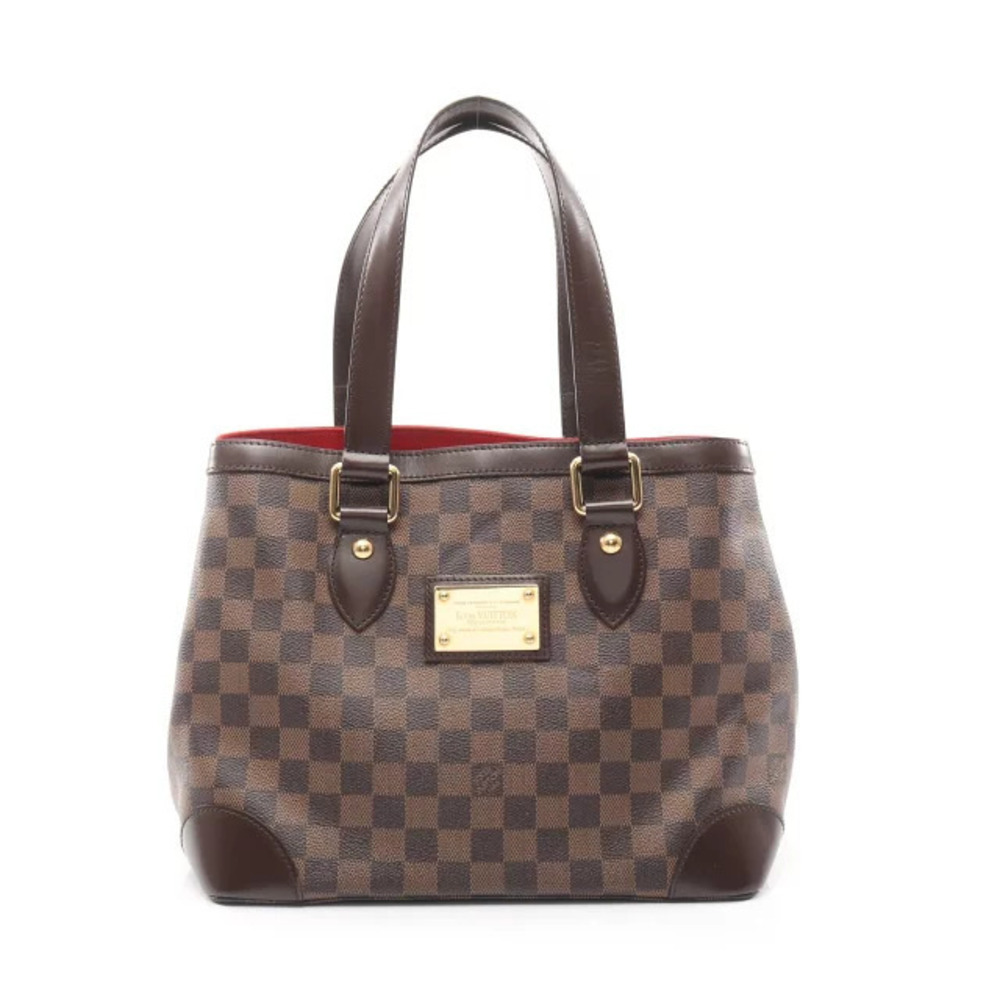 Louis Vuitton Hampstead Tote Bag Canvas Leather Damier Brown
